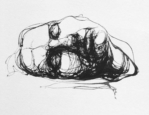 drawing titled Laura sleeping