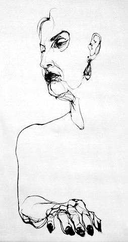 drawing titled Painted Laura