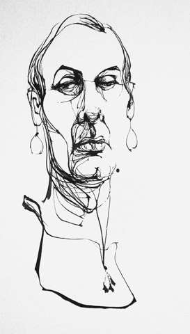 drawing titled Laura with necklace