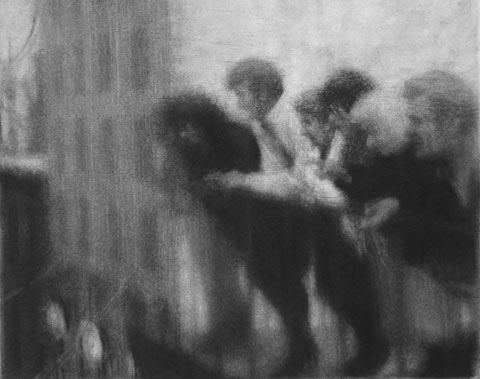 drawing titled Crowd